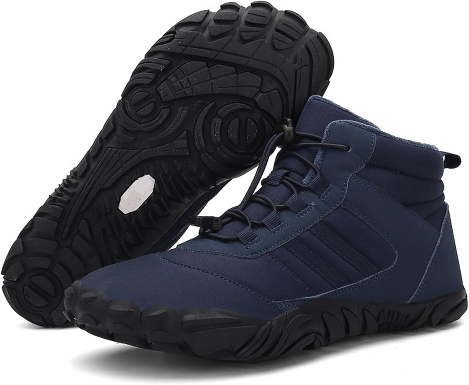 

Зимняя обувь для походов, босоножки, утепленные мехом, водонепроницаемые и противоскользящие походные хлопковые ботинки, унисекс, зимние снежные ботинки Generic, темно-синий