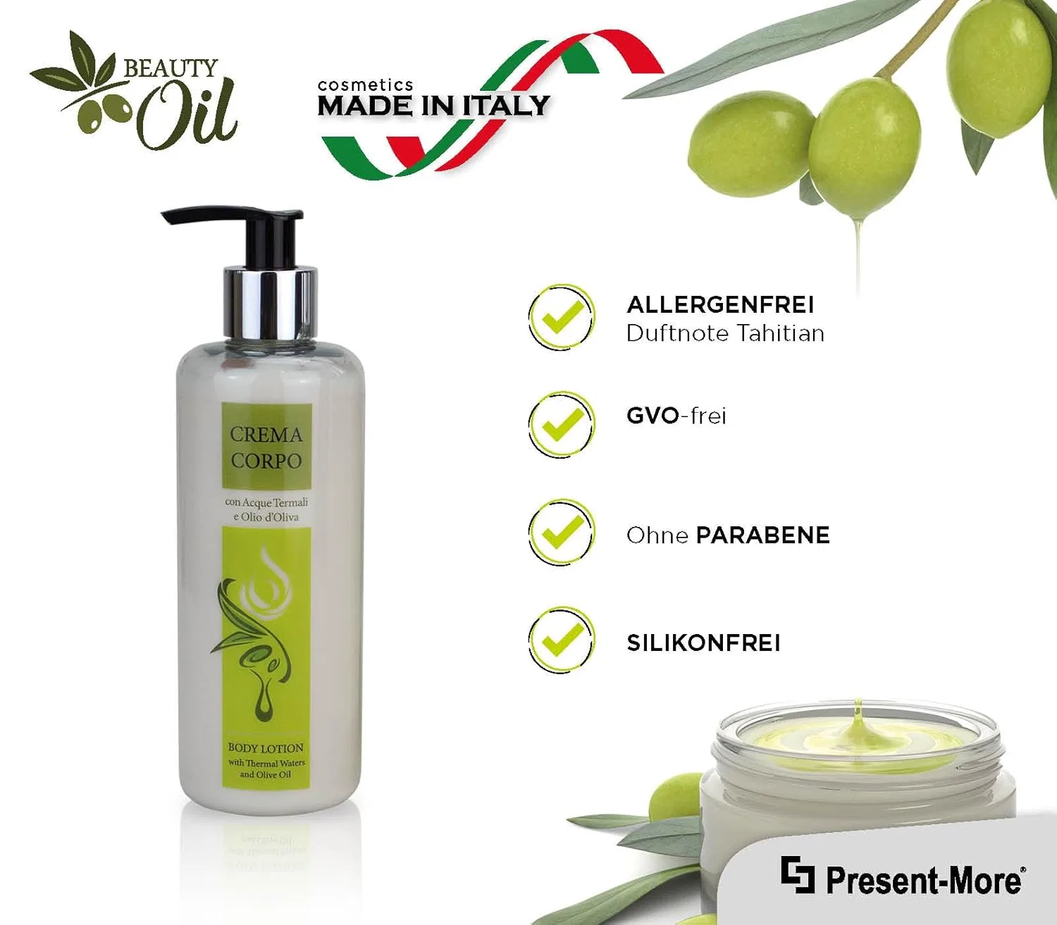 Лосьон для тела Beauty Oil, PRESENT-MORE, 15 шт по 300 мл, Кокос — фото 3