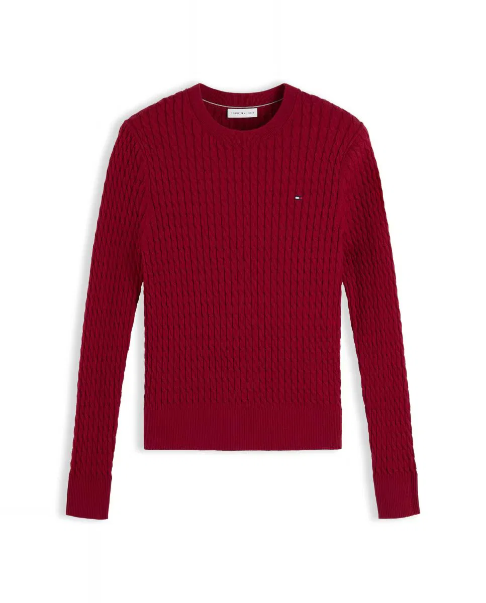 Женский джемпер, Textura Ochos, Tommy Hilfiger, красный гранатовый