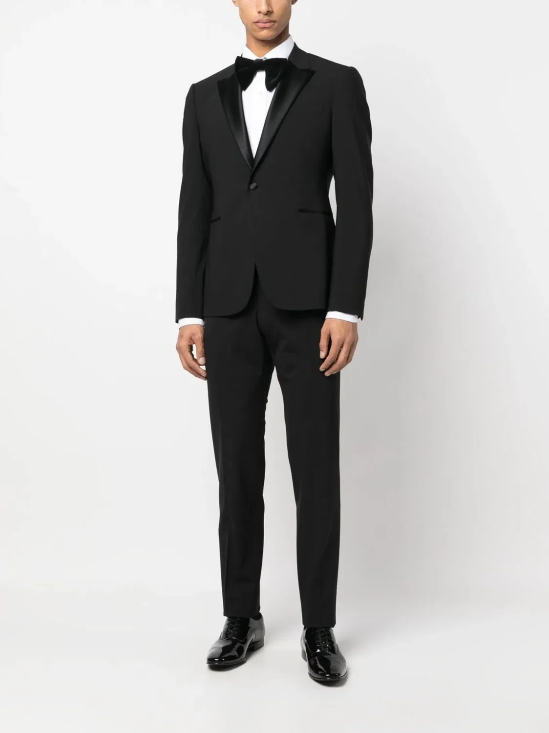Пиджак с одинарной застежкой Emporio Armani, черный — фото 4