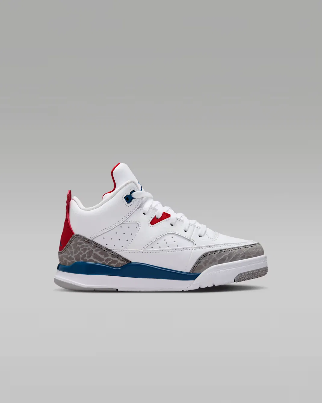Детские кроссовки Jordan Son of Mars Low, White/Varsity Red/Light Smoke Grey/True Blue — фото 3