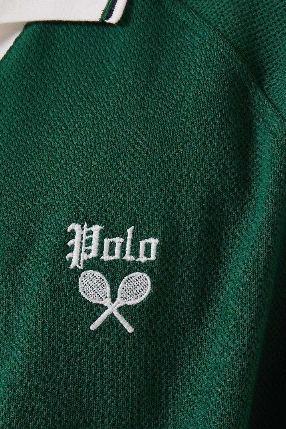 Футболка поло с вышитым логотипом и воротником джонни хлопковая Polo Ralph Lauren — фото 4