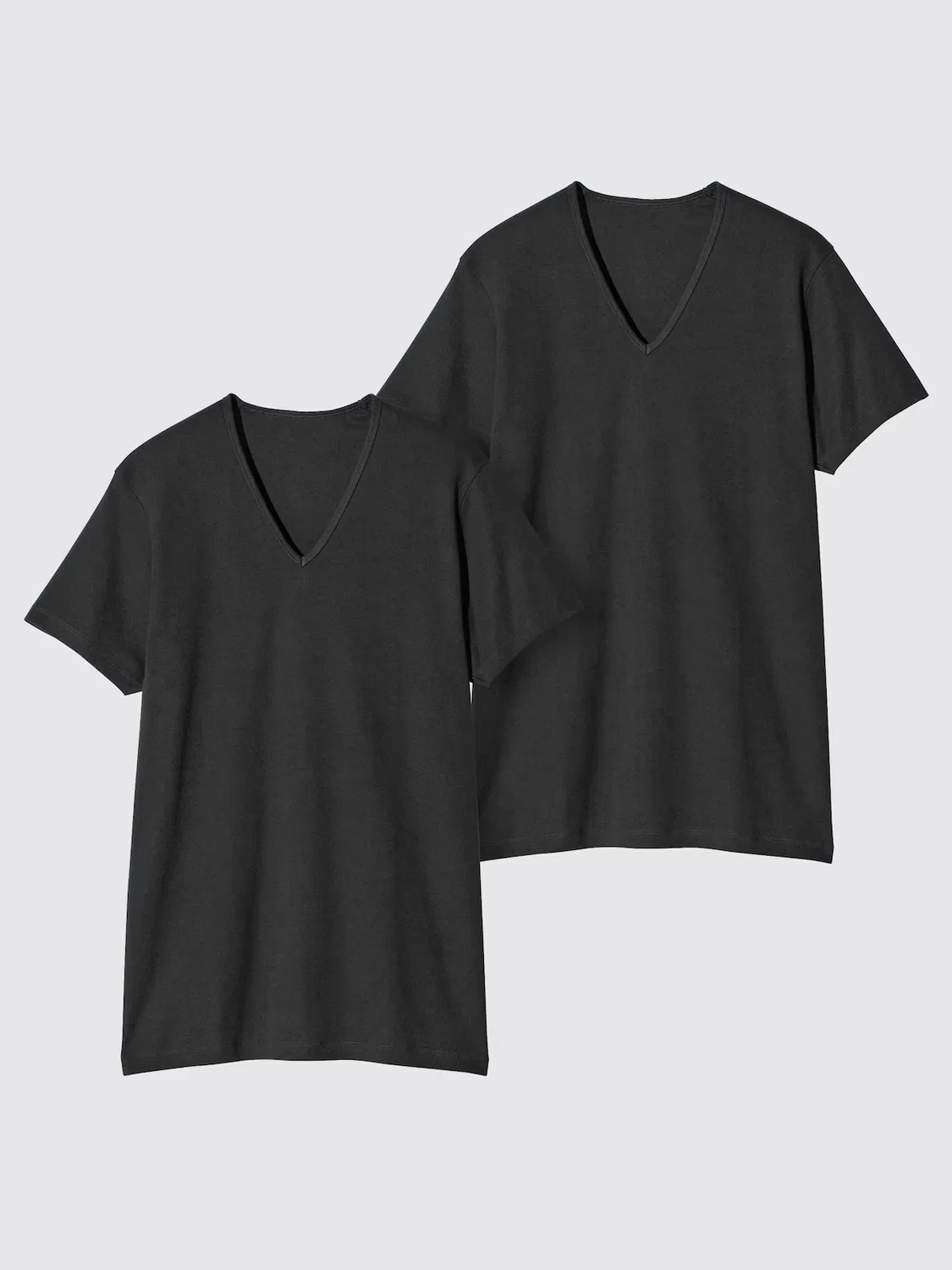 Футболка Uniqlo с V-образным вырезом, белый — фото 2