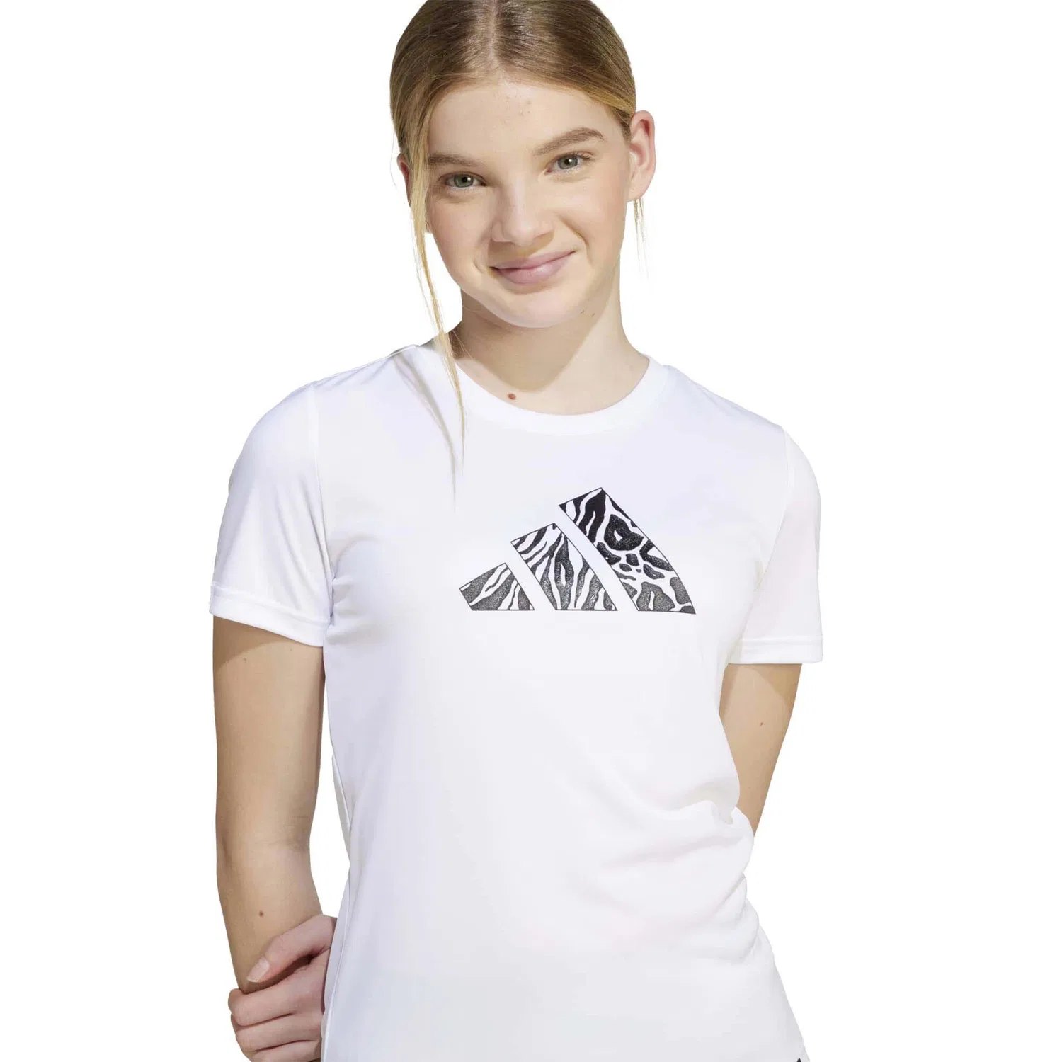 Детская футболка с принтом Adidas Sport Jg Animal T Adidas, Color Weiss — фото 4