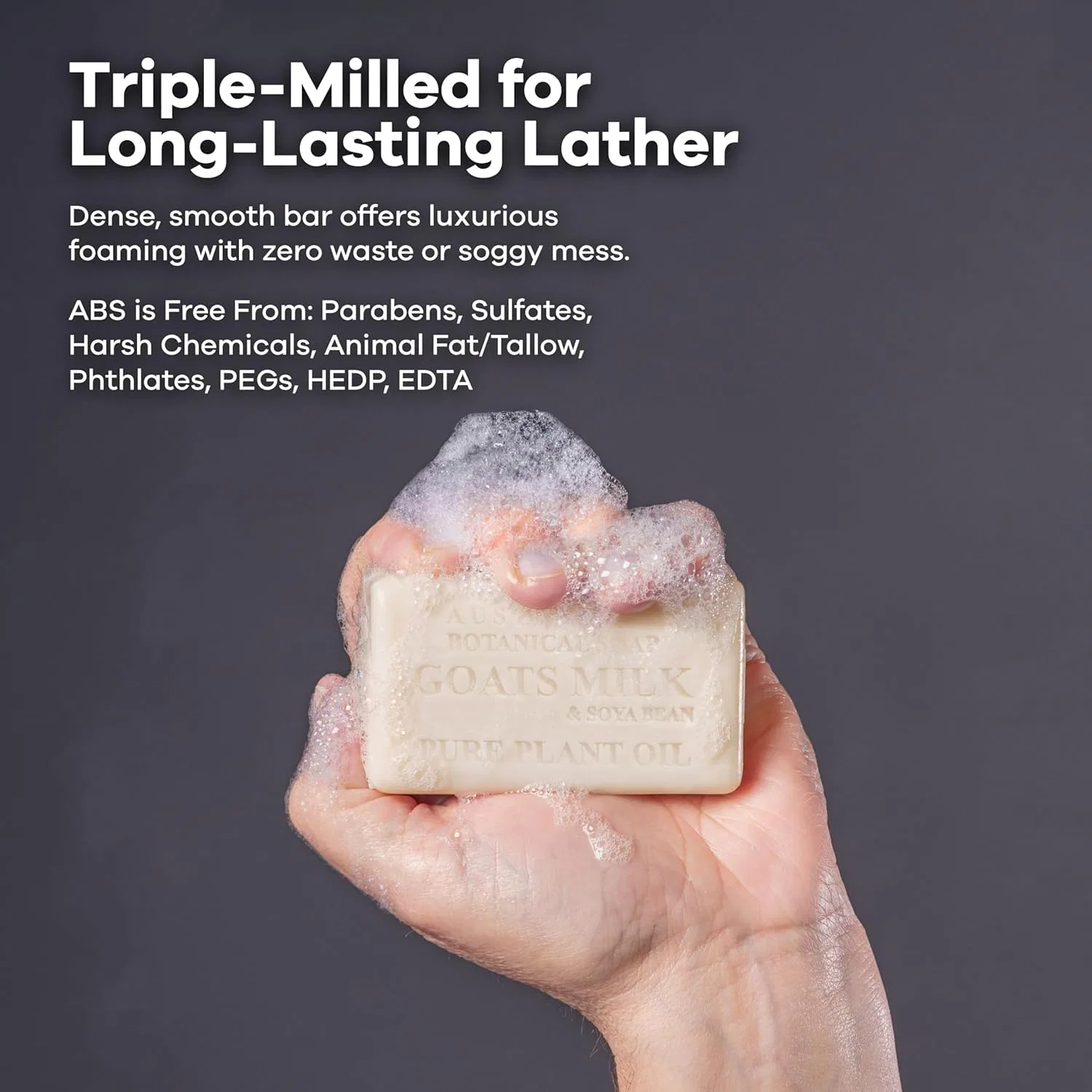 Мыло твердое с козьим молоком и соевым маслом Australian Botanical Soap, 8 шт, 1.5 кг — фото 4