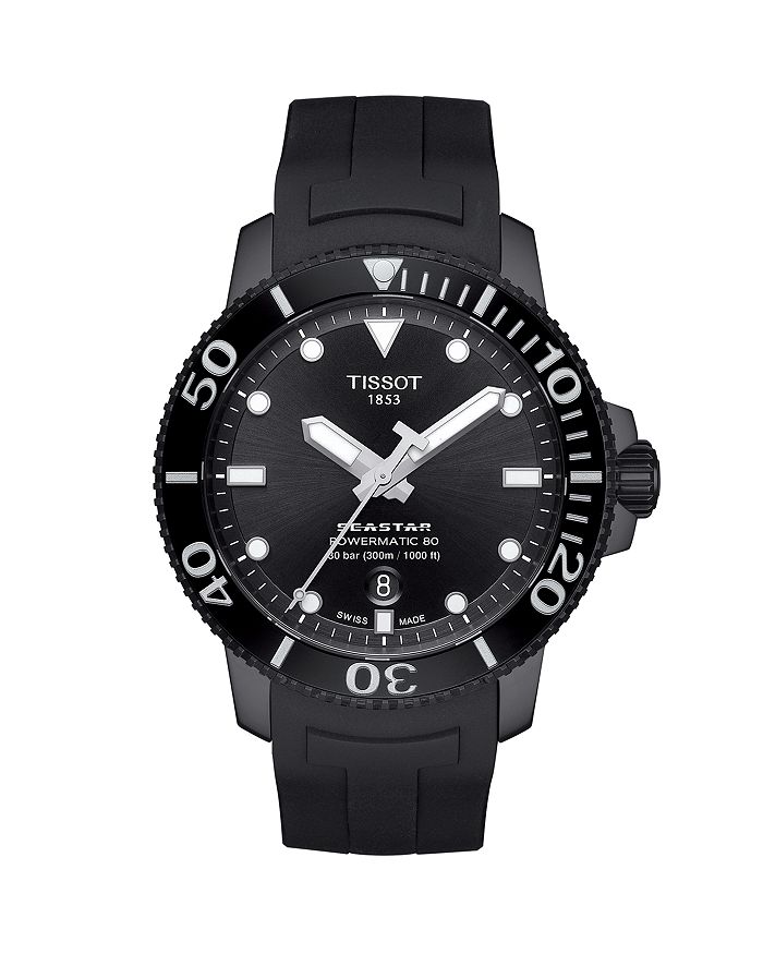

Часы Seastar 1000 Powermatic 80, 43 мм Tissot, черный