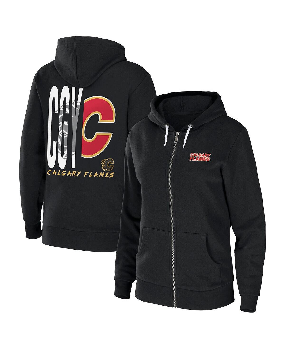 

Женская черная толстовка из губчатого флиса с молнией во всю длину Calgary Flames WEAR by Erin Andrews, черный