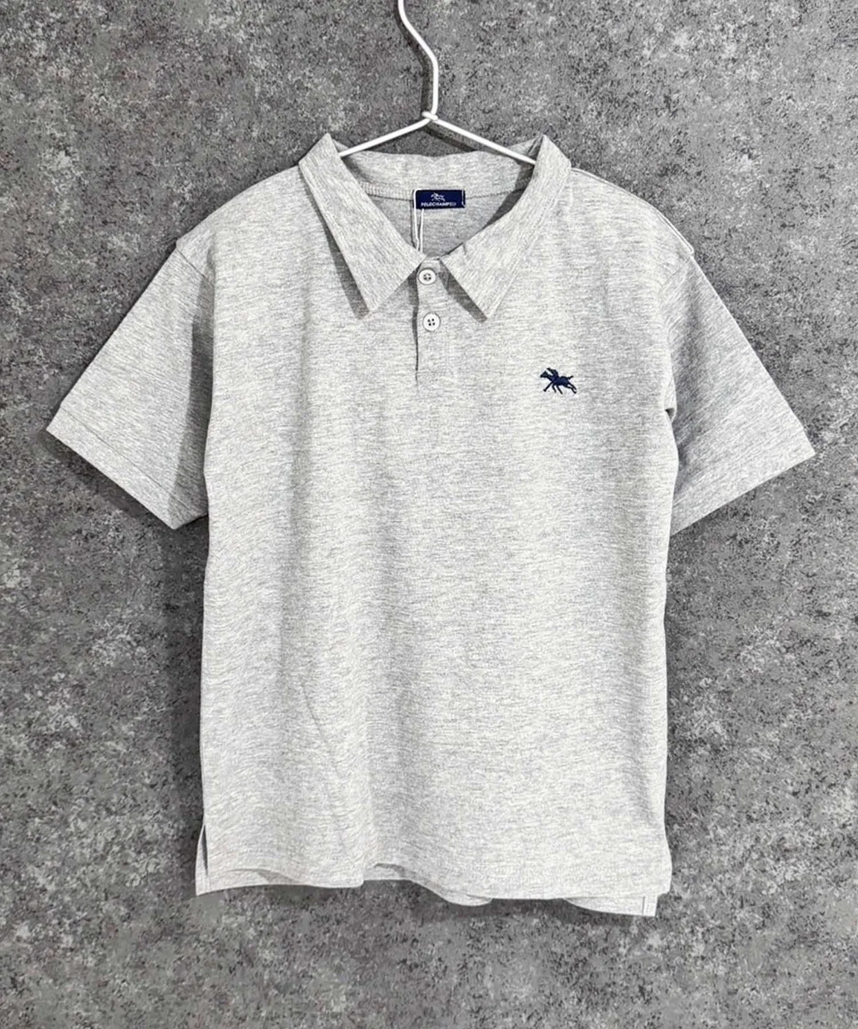 Детский поло с логотипом POLOCHAMPS, Navy — фото 4