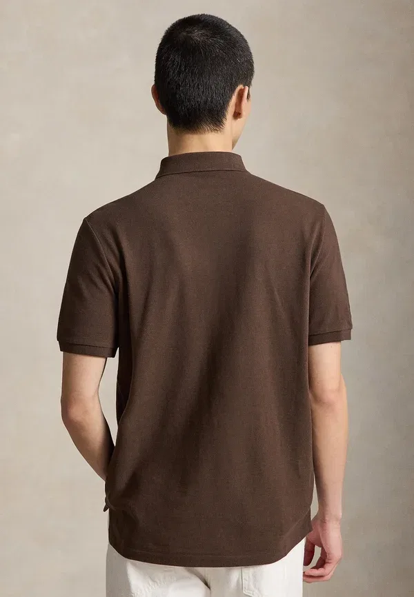 Поло с вышивкой Classic fit big pony mesh polo shirt Polo Ralph Lauren, Nutmeg Brown, коричневый — фото 3