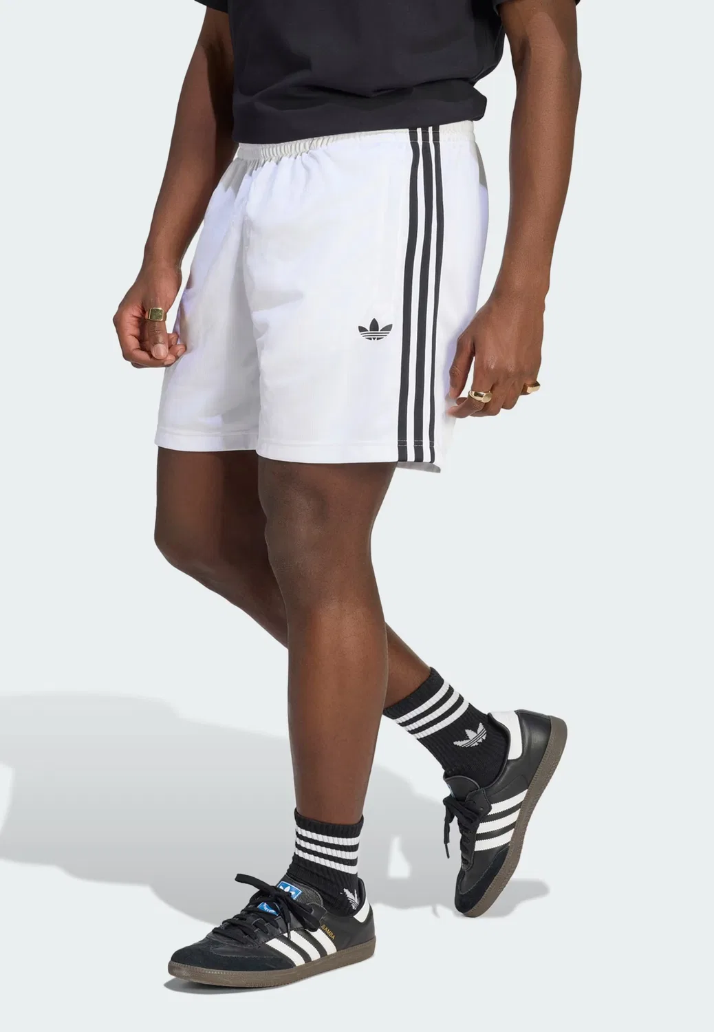Шорты Adidas Originals Regular Pants Adicolor белого цвета — фото 2