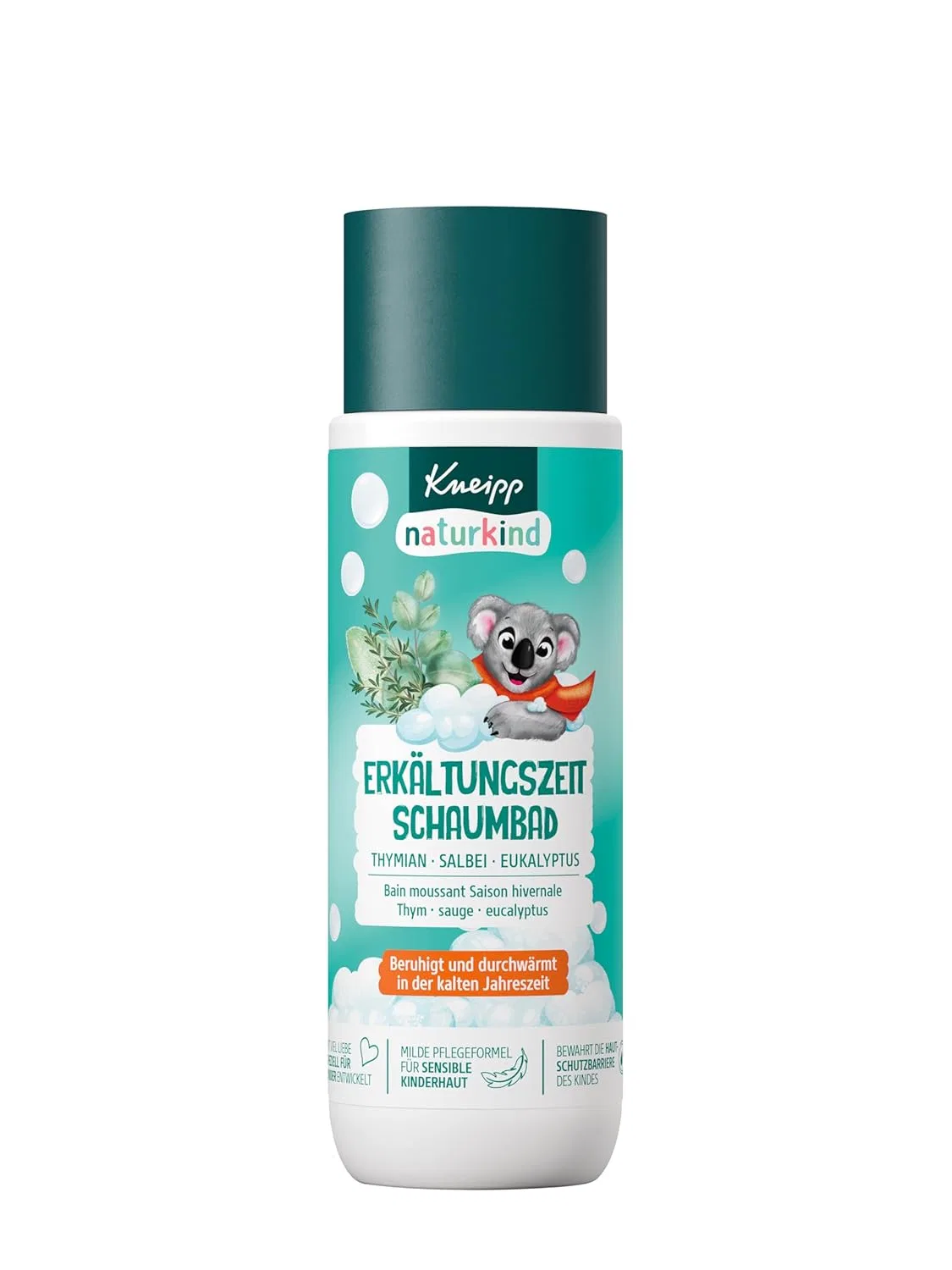 Пена для ванны Kneipp Naturkind Cold Time, с тимьяном, шалфеем и эвкалиптом, 200 мл