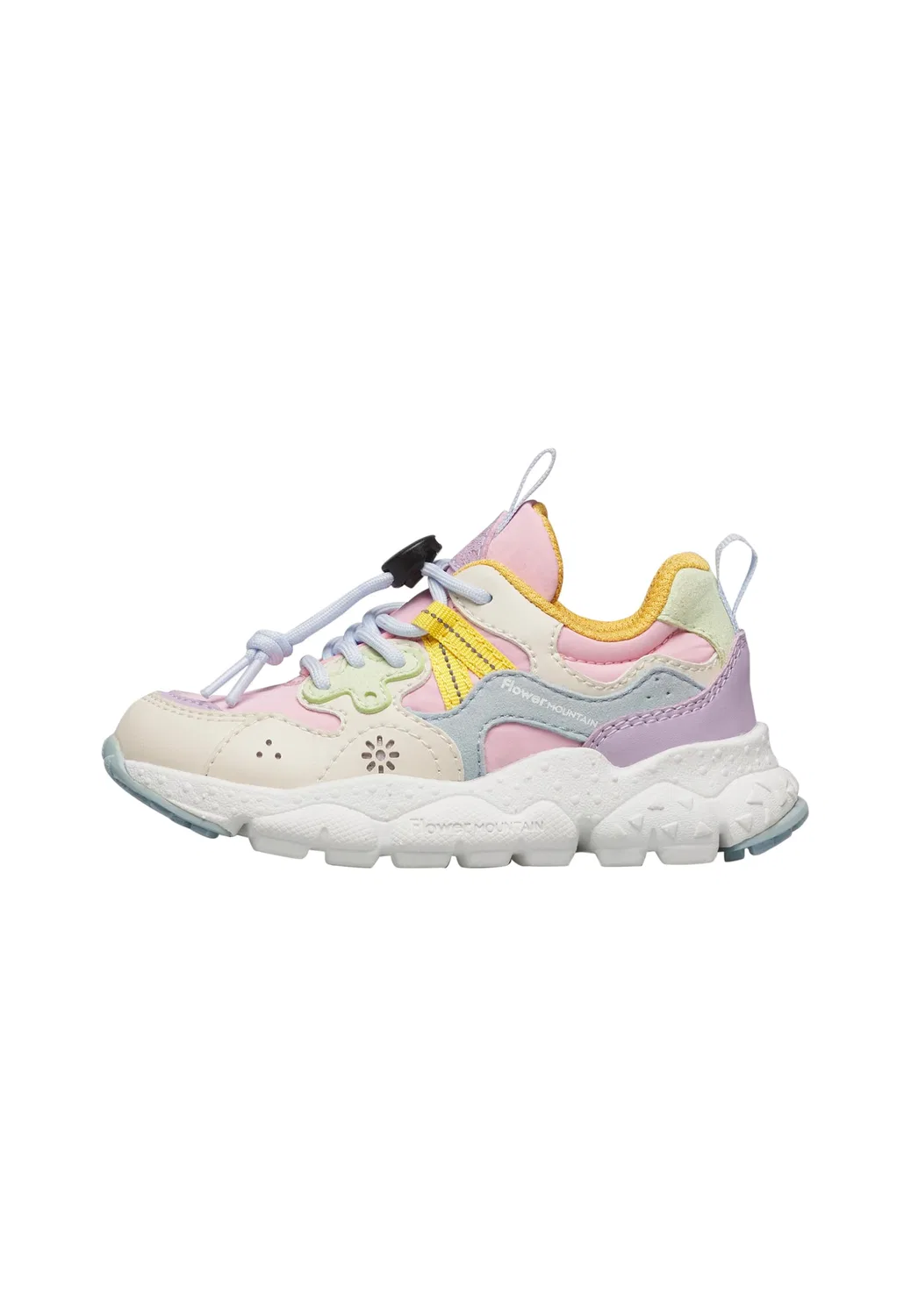Детские кроссовки для девочек из экокожи и технической ткани Yamano 3 Junior Naturino, Rosa Celeste Bianco