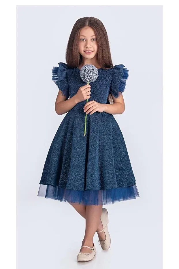 Детское платье для девочек с пайетками Glittery Shanzelize Mnk Baby&Kids, Indigo