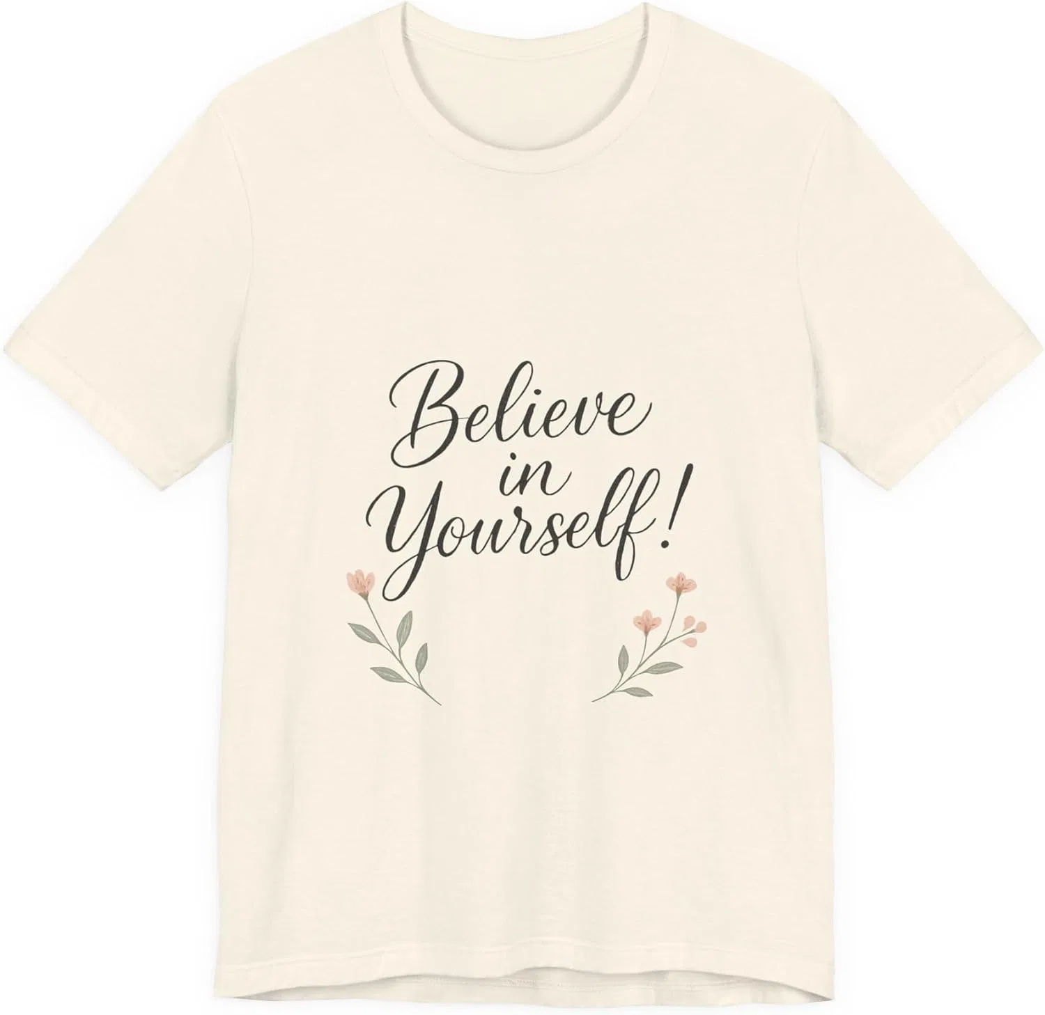 Футболка с принтом Believe in Yourself, Bella+Canvas, Natural — фото 3