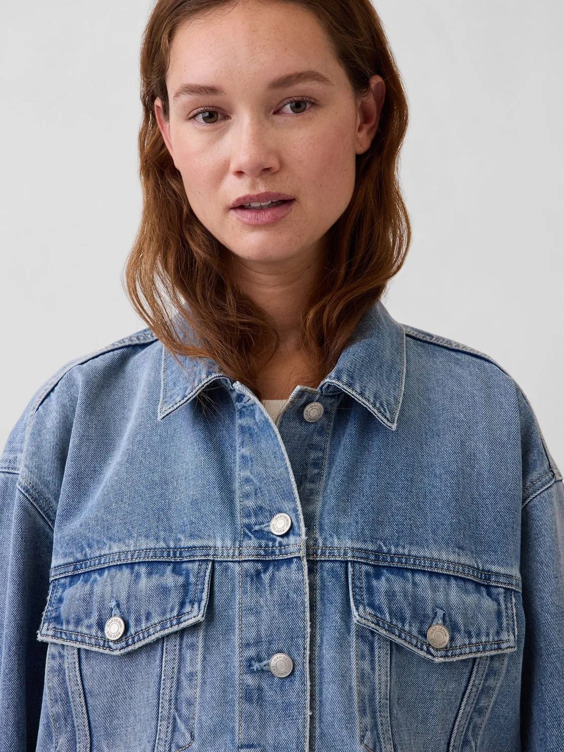 Джинсовая куртка Oversized Icon Gap, Medium wash — фото 4