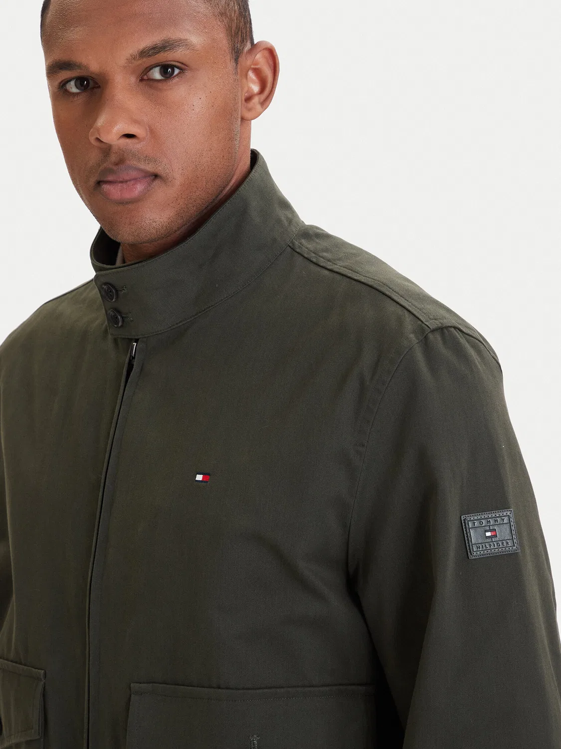 Мужская демисезонная куртка стандартного кроя Harrington Tommy Hilfiger, зеленый — фото 4