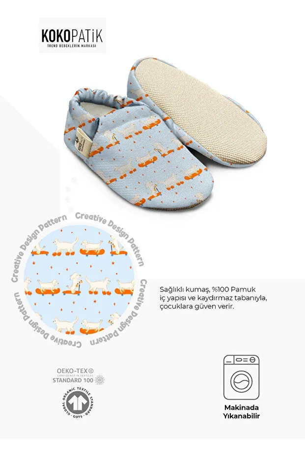 Детские пинетки для девочек с принтом Animated friends pattern booties Kokopatik, Multicolor — фото 3