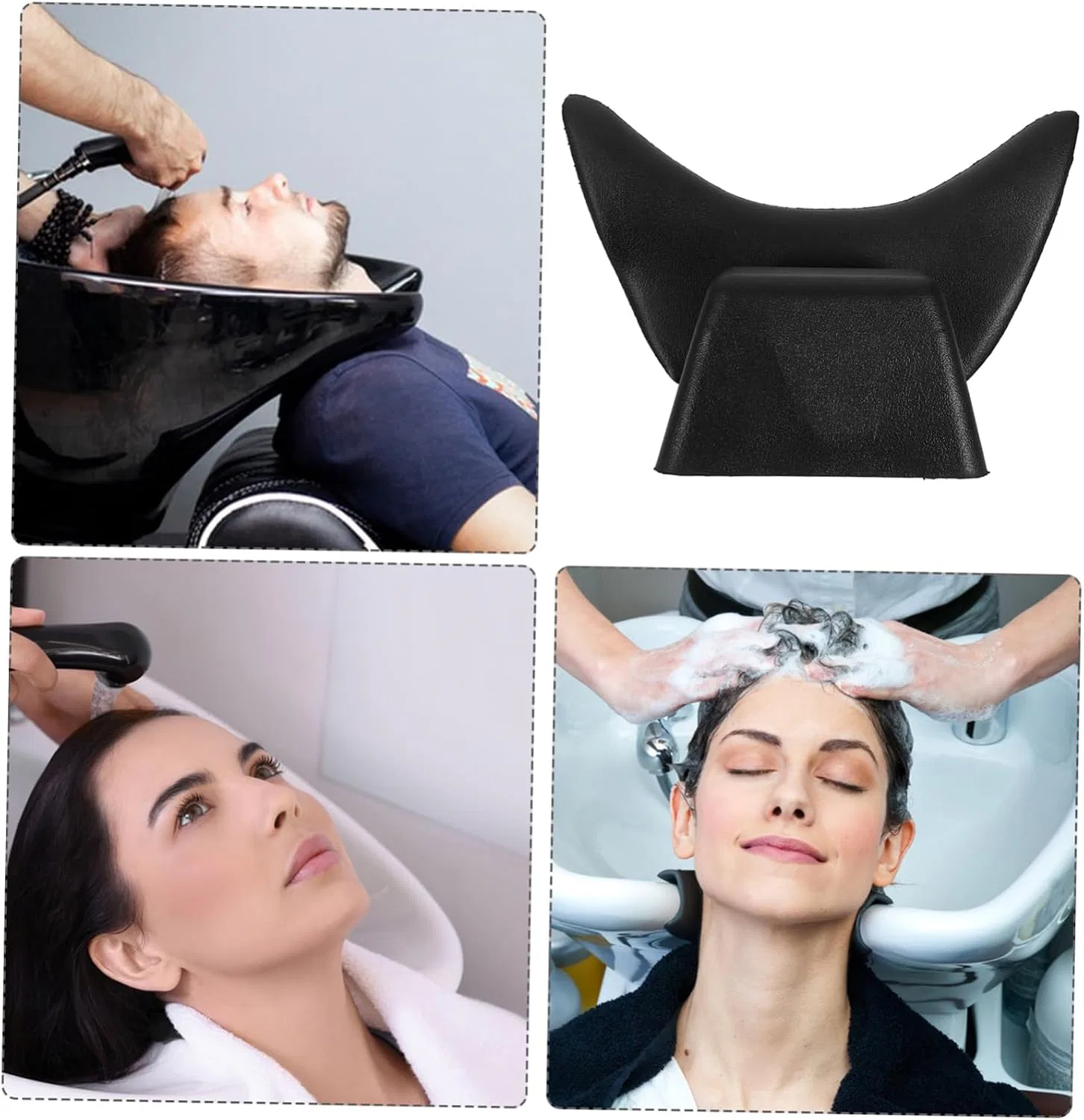 Подушка для мытья головы из резины PACKOVE, Черный — фото 2