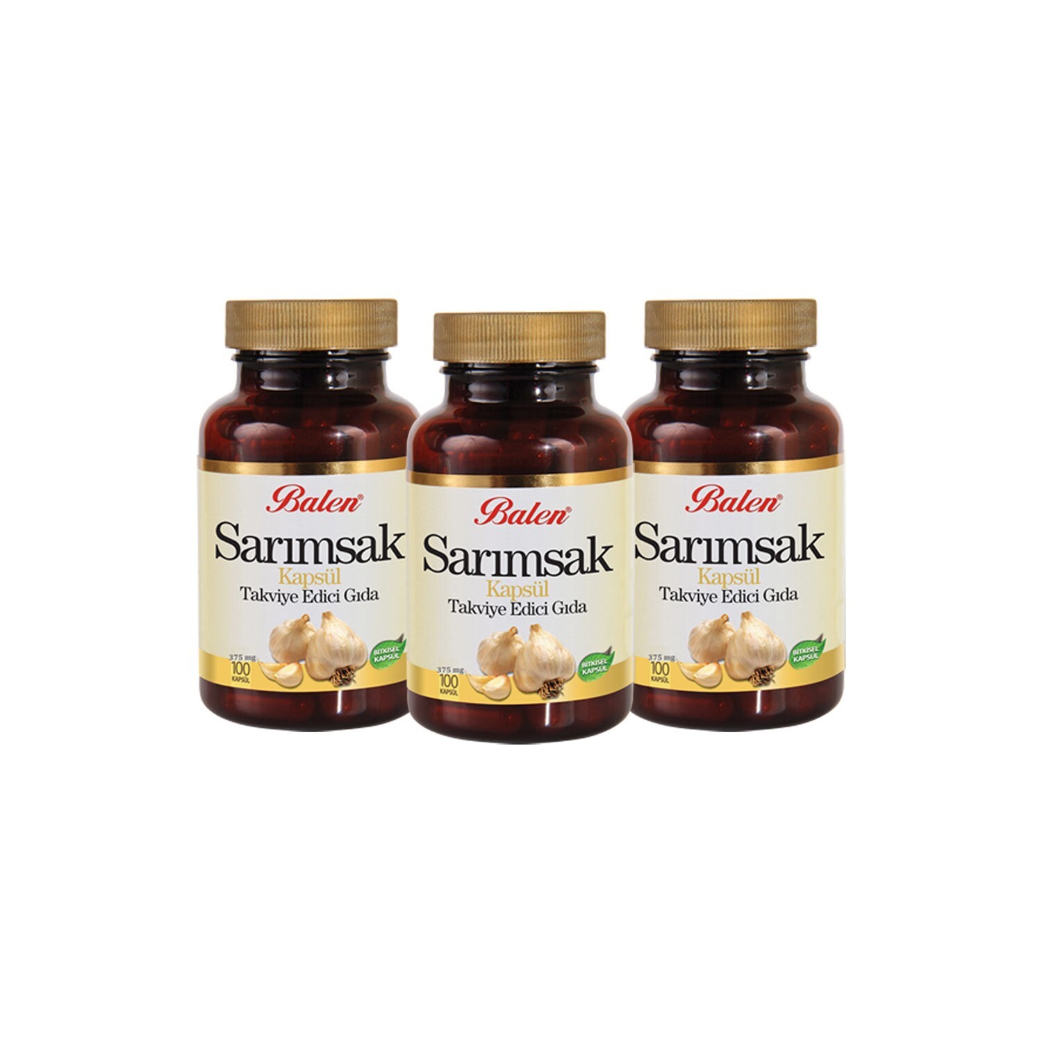 

Добавка Balen Garlic, 3 упаковки по 100 капсул