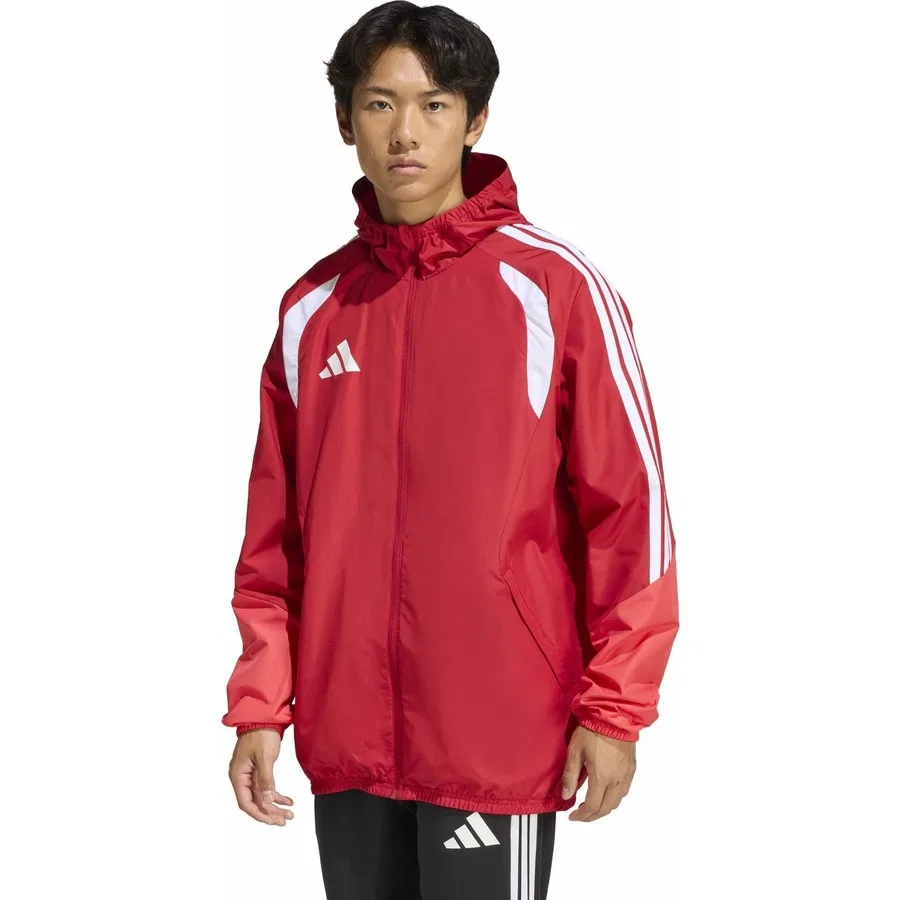 Мужской спортивный свитшот для футбола с капюшоном TIRO26C Aw Jkt adidas, Красный