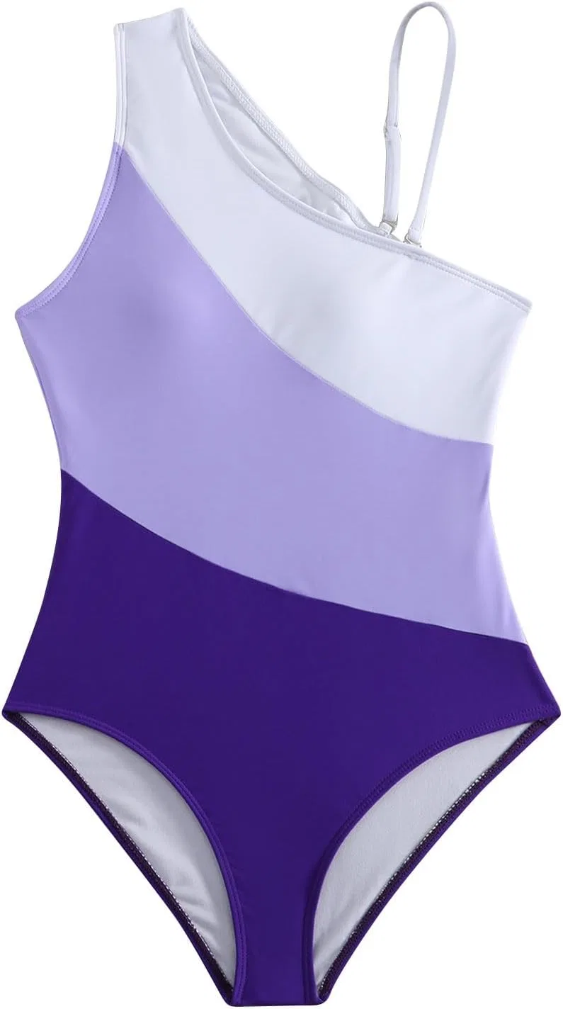 Женский цельнокроеный купальник с утяжкой живота, Purple