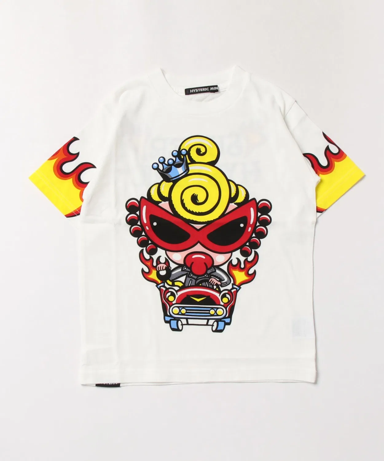 Детская футболка с принтом DRIVE LIKE A FIRE HYSTERIC MINI, White