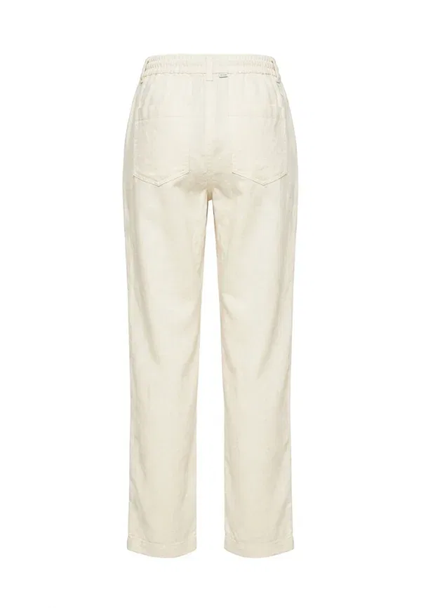 Брюки с эластичным поясом, шлевками и боковыми карманами Pantaloni Tru Trussardi Junior, Ivory, слоновая кость — фото 2