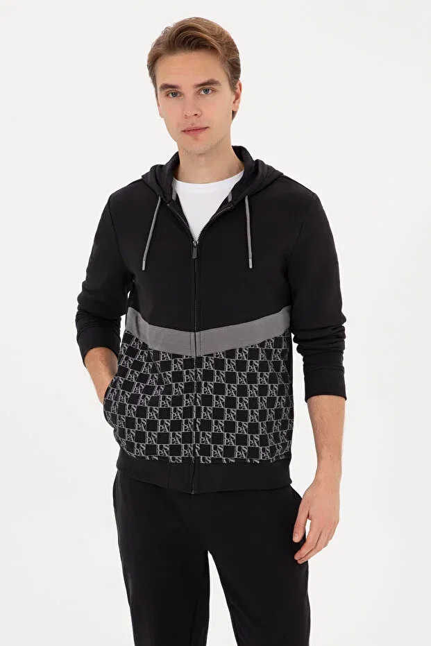 Мужской кардиган с капюшоном на молнии U.S. Polo Assn., Black