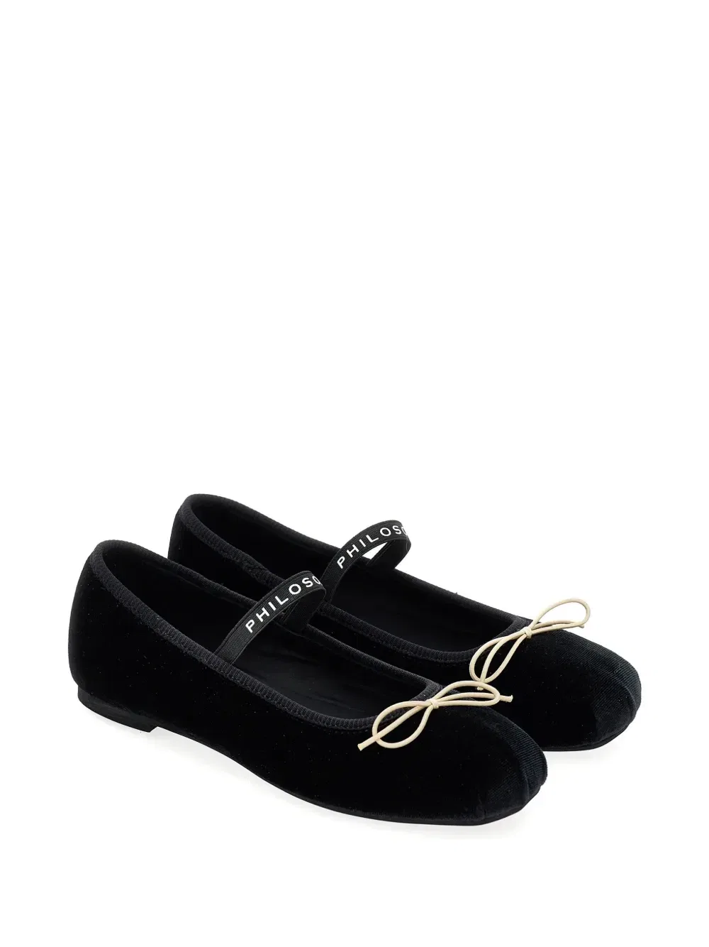 Балетки с бантом Philosophy Di Lorenzo Serafini Kids, черный