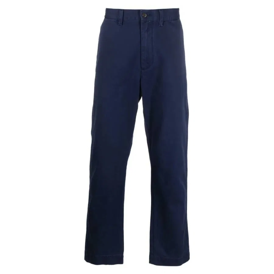 Брюки прямого кроя Straight-Leg Cotton Trousers Polo Ralph Lauren, Navy