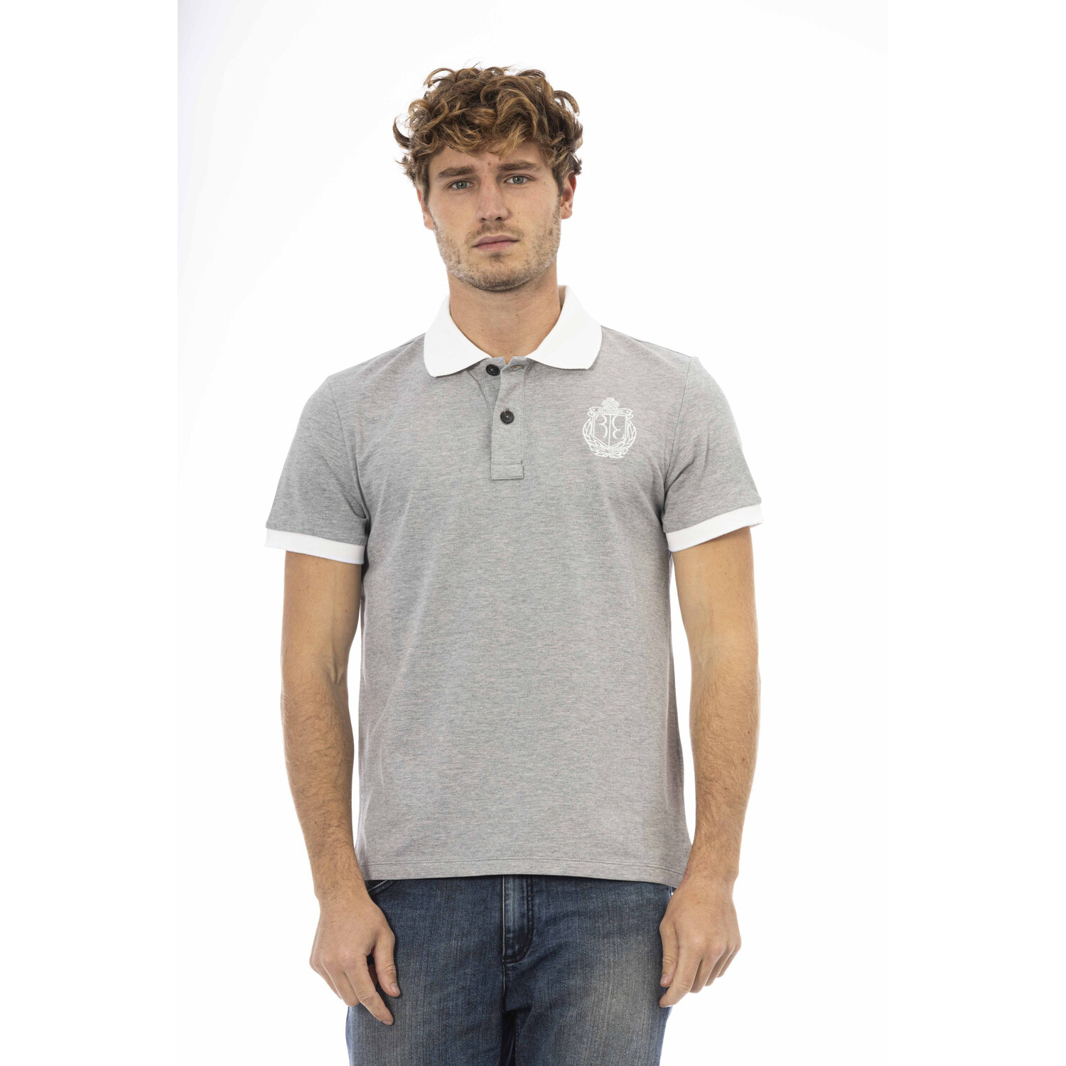 

Футболка Billionaire Polo Crown Embroidery, серый/белый