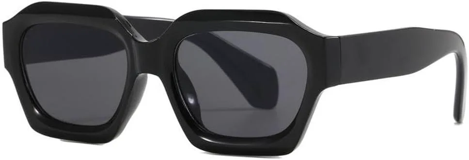 

Стильные солнцезащитные очки для женщин 2026 года, прямоугольной формы, с защитой от УФ-излучения, для женщин, водителей и мужчин, черные и серые MTZJH, One Color