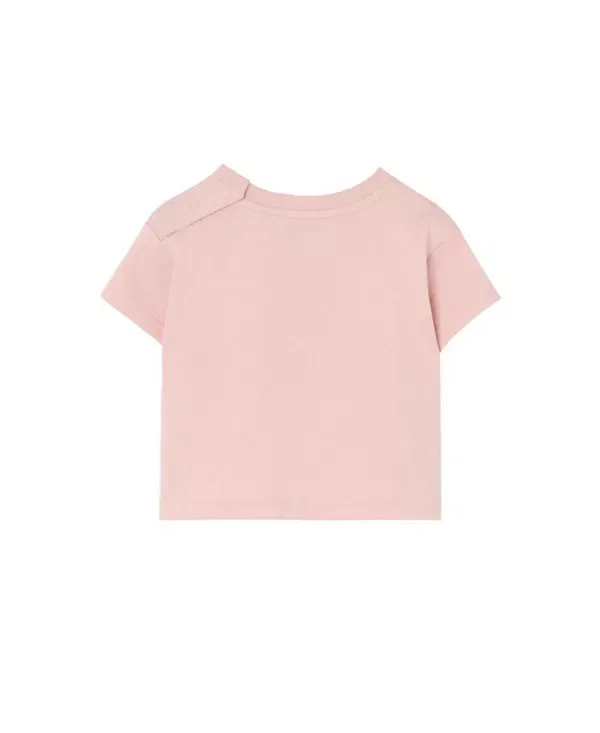 Детская футболка с принтом Knight Stamp Cotton T-Shirt Burberry, Bouquet Pink — фото 3