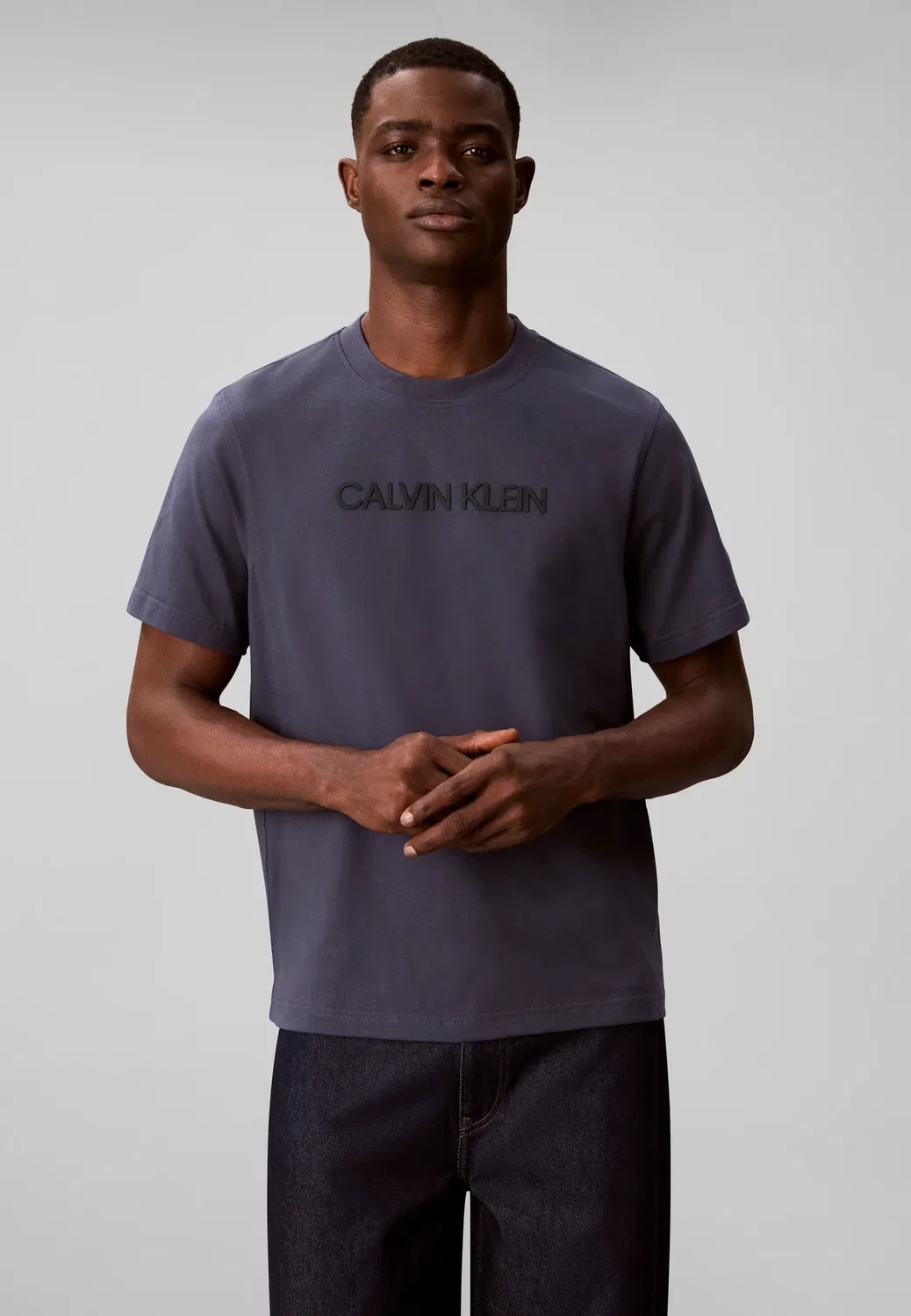 Футболка унисекс с принтом, шрифт Caps Calvin Klein, Blue Nights