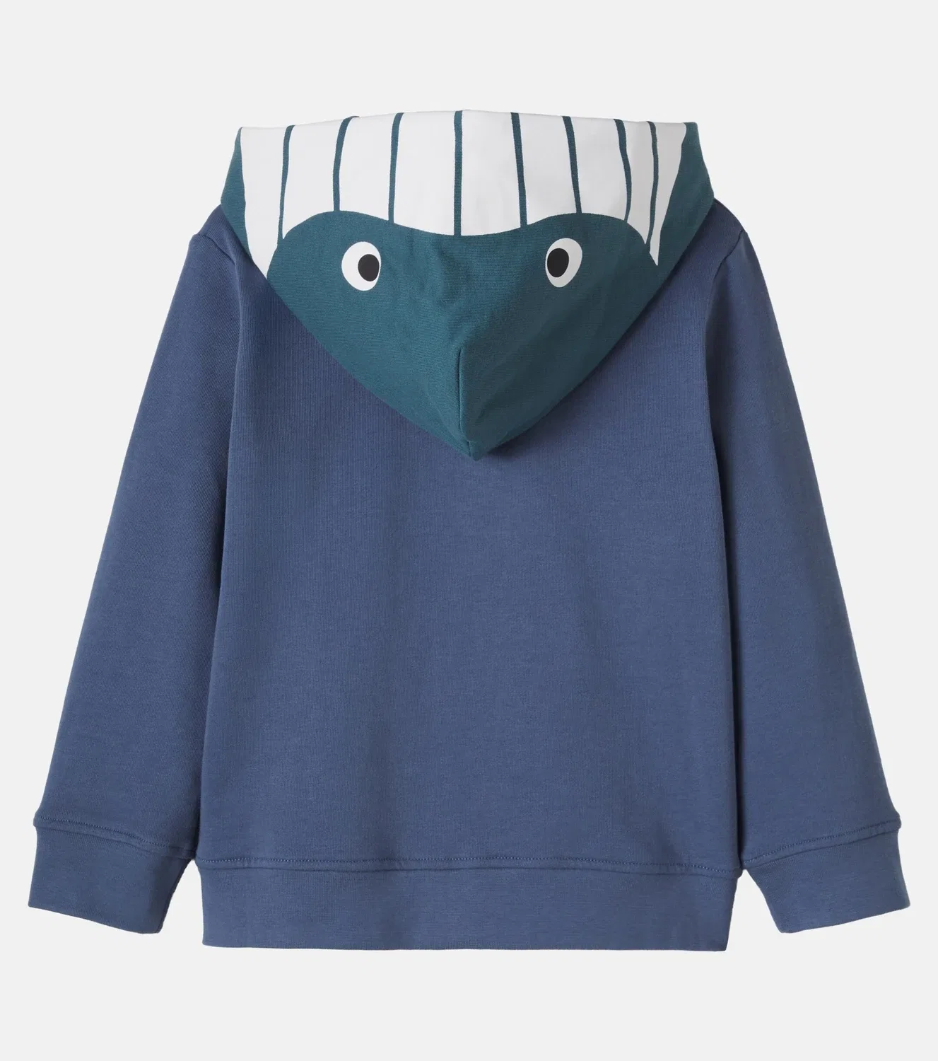 Худи с капюшоном и молнией из хлопкового джерси с принтом Stella Mccartney Kids, синий — фото 3