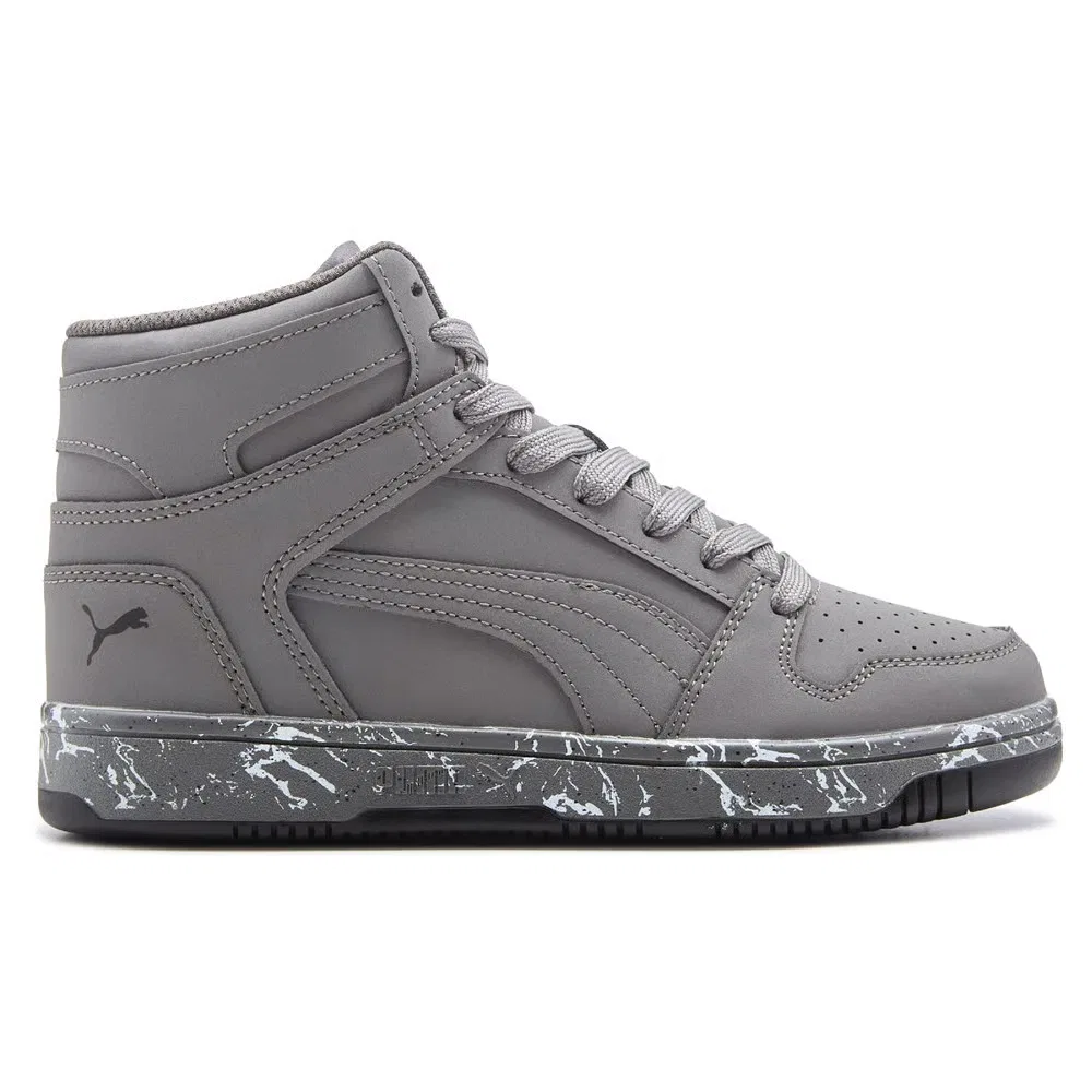 Детские высокие кроссовки Puma, Grey/Nubuck — фото 2