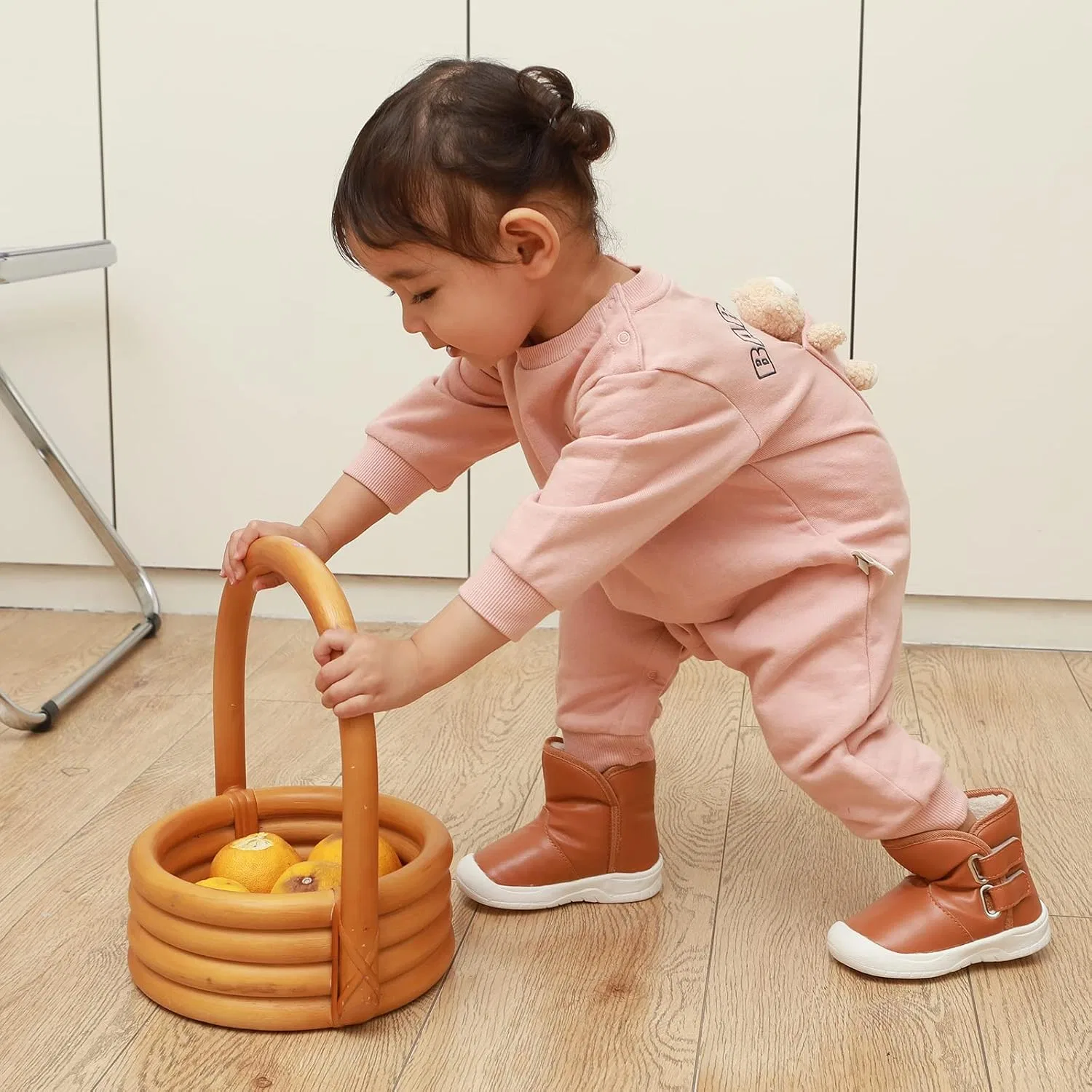 Детские зимние водонепроницаемые ботинки с утеплителем ESTAMICO, Brown — фото 2