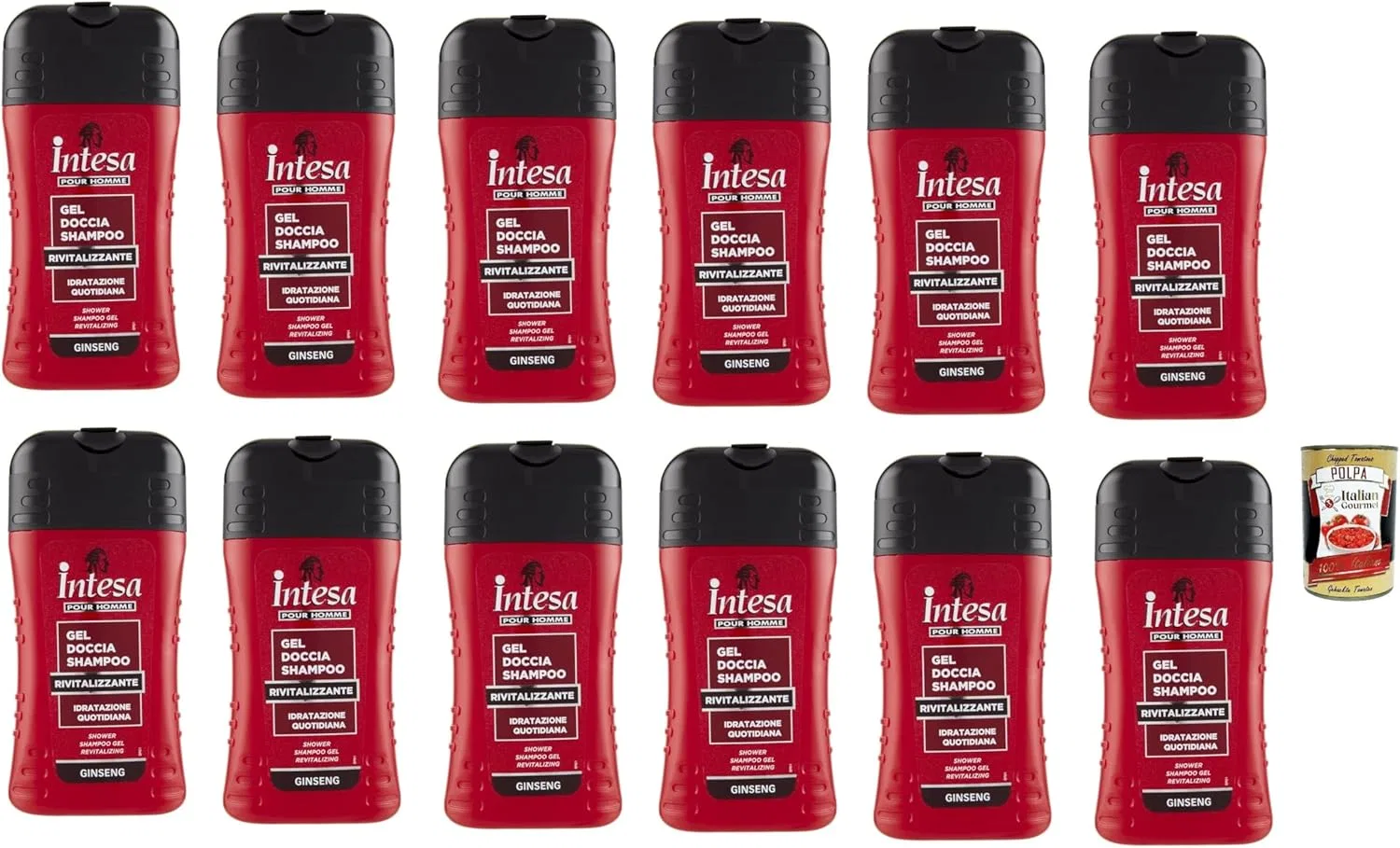 Гель для душа и шампунь Homme Shower & Shampoo 12 x 250 мл Ginseng, Italian Gourmet E.R., + Polpa 400 г