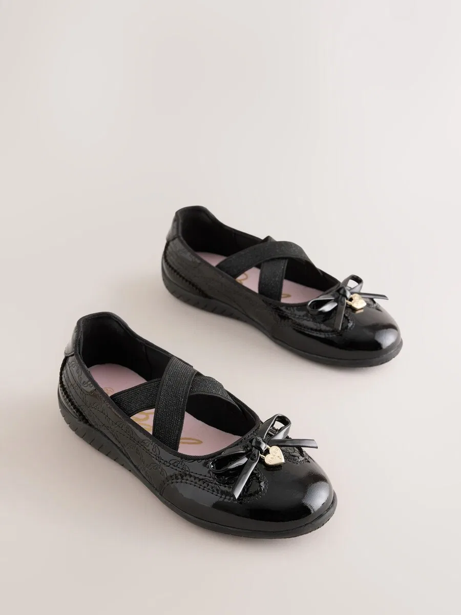 Балетки Baker by Ted Baker 'Back to School' черного цвета — фото 2