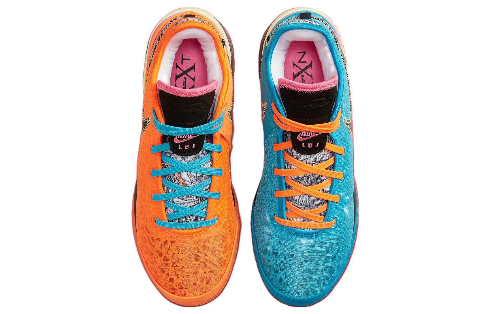 Кроссовки Nike Zoom LeBron NXXT Gen, голубой/оранжевый — фото 4