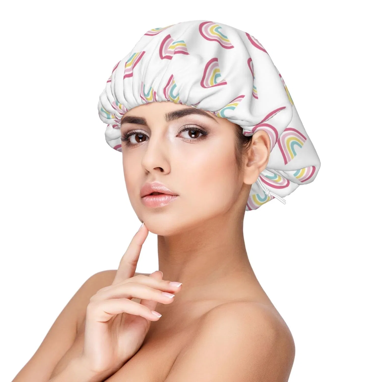Шапочка для душа Satin Bonnet, Kuilepa, двойной слой, 33 см, Rainbow