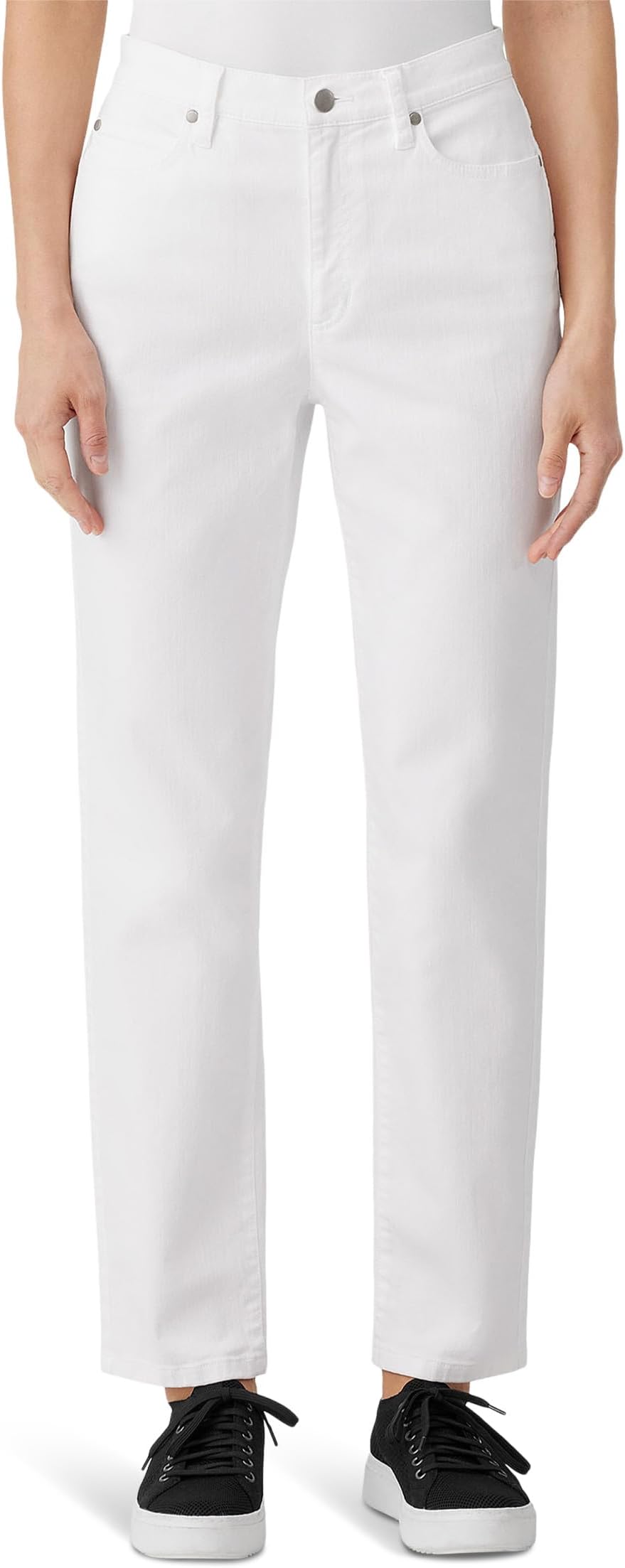 

Джинсы Eileen Fisher Petite High Waisted Slim Full Length Jeans, белый