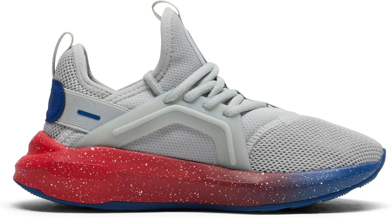Детские кроссовки для девочек Enzo 2 Uncaged PUMA, Cool Light Gray-Blazing Blue All Time Red — фото 4