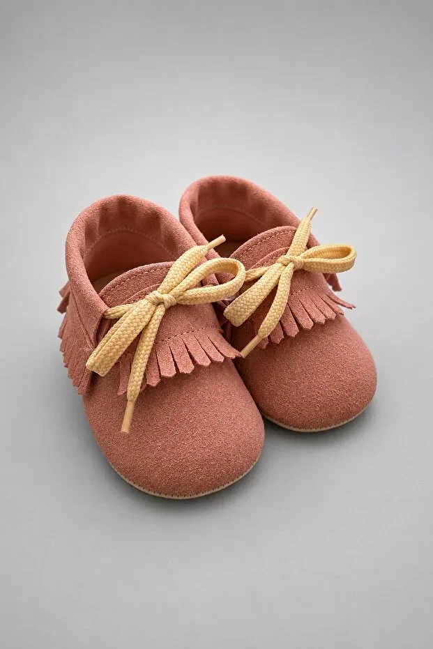 Детские мокасины для девочек без скользящей подошвы Pufien, Dried Rose