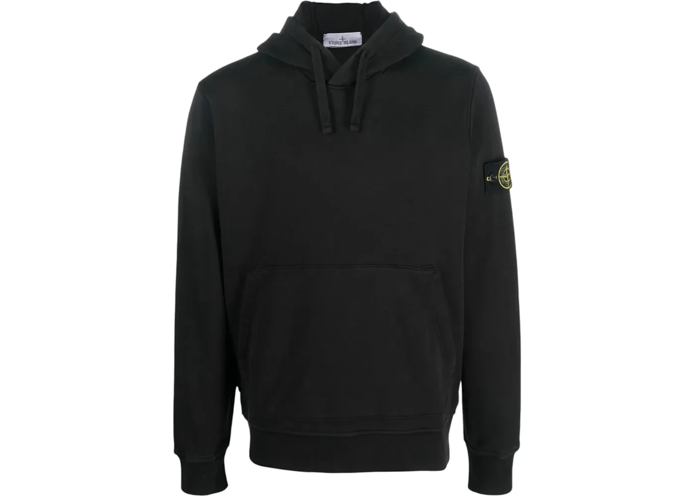 Мужской свитер с капюшоном и логотипом Stone Island, Black