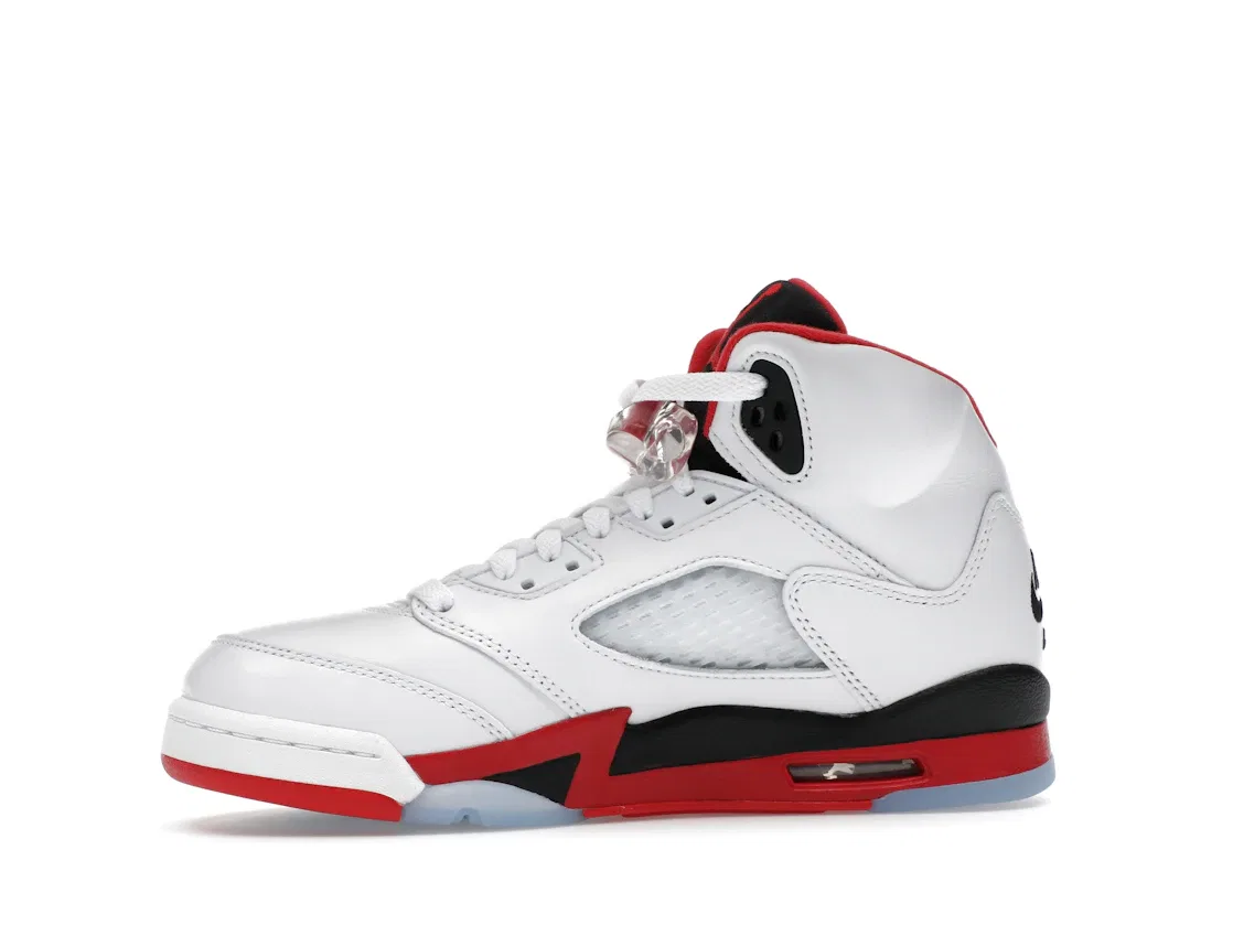 Детские кроссовки Lifestyle с принтом Jordan 5 Retro Jordan, White Fire Red Black — фото 3