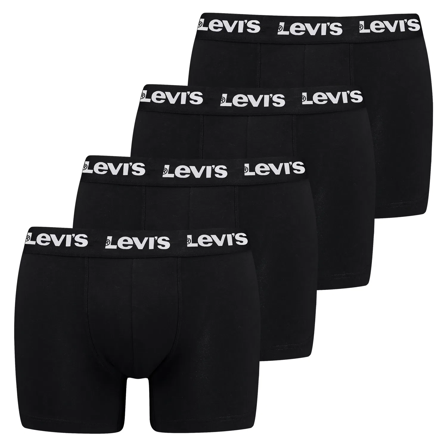 Боксеры-брифы с логотипом, комплект из 4 штук, Repeat Logo Levis, черный