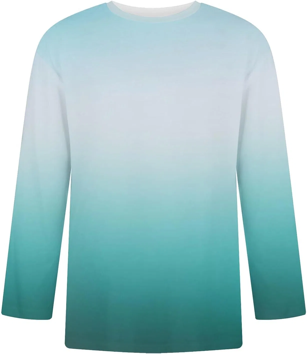 Мужская футболка с градиентом long sleeve generic, Light Blue — фото 4