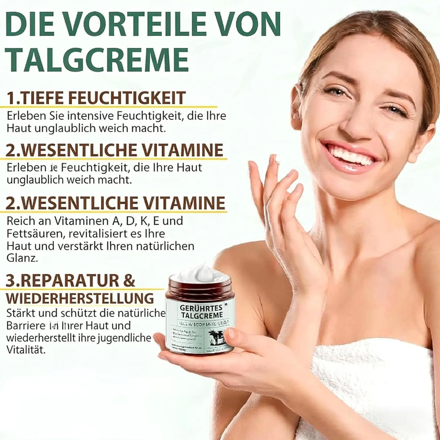 Крем для лица и тела Tallow Cream, Barevel, 120 г — фото 2