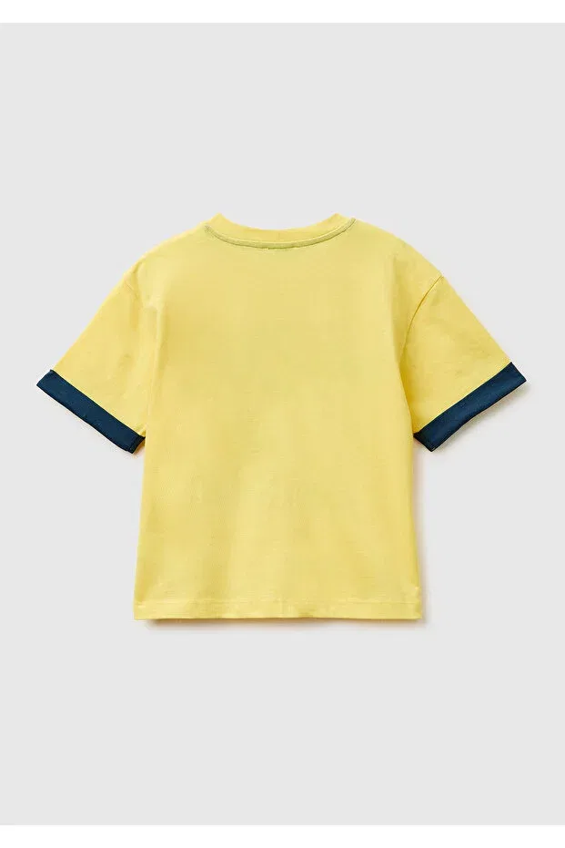 Детская футболка с принтом для мальчиков United Colors Of Benetton, Colored — фото 2